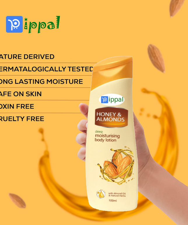 Pippal Almonds with Honey Body Lotion Deep Moisturising Pack of - 2