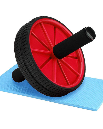 Premium Abs Roller for Men & Women Stomach Abs Roller Wheel for Home Workout, Gym Ab Roller for Men Abs Workout Equipment for Abdominal Ab Roller Home Exercise Equipment with Knee Mat -(Red & Black)