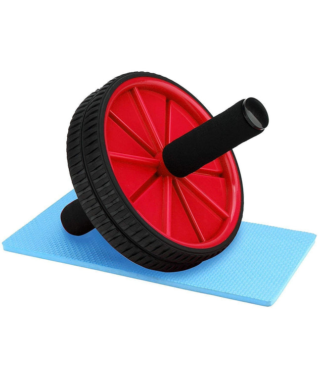 Premium Abs Roller for Men & Women Stomach Abs Roller Wheel for Home Workout, Gym Ab Roller for Men Abs Workout Equipment for Abdominal Ab Roller Home Exercise Equipment with Knee Mat -(Red & Black)