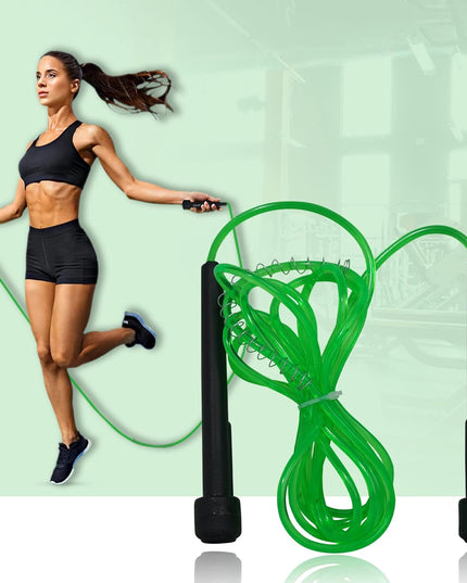 Premium Sports Speed Skipping Rope, Jump Rope with Pvc Handle, Multicolor Pvc Pencil Skipping Rope for Men, Women, Boys & Girls (Green)