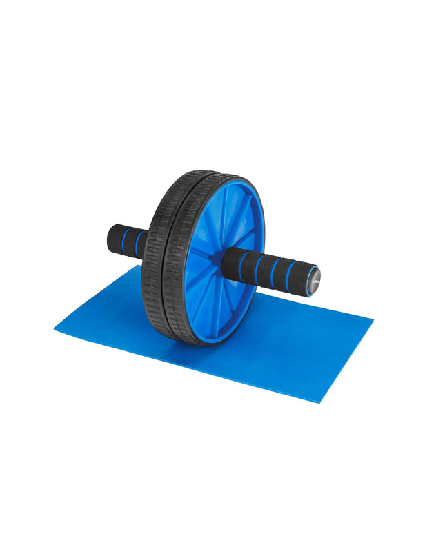 Premium Abs Roller for Men & Women Stomach Abs Roller Wheel for Home Workout, Gym Ab Roller for Men Abs Workout Equipment for Abdominal Ab Roller Home Exercise Equipment with Knee Mat -(Blue & Black)