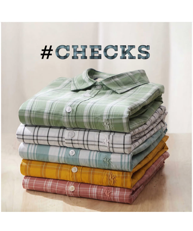 Mens check Shirts in Pack of 4