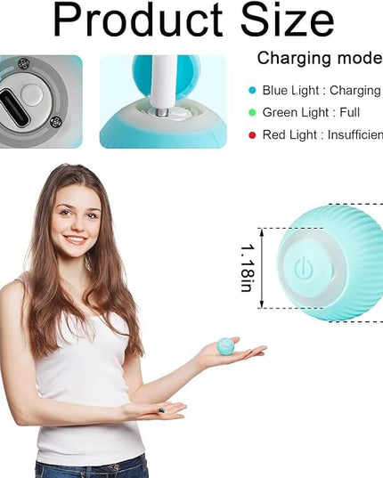 Cat Ball Toy, Automatic 360° Self-Rotating Rolling Ball with USB Rechargeable Moving, Lighting, Pet Exercise Kitten and Dog Playing Smart Cat Toy (Multicolor)