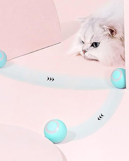 Cat Ball Toy, Automatic 360° Self-Rotating Rolling Ball with USB Rechargeable Moving, Lighting, Pet Exercise Kitten and Dog Playing Smart Cat Toy (Multicolor)