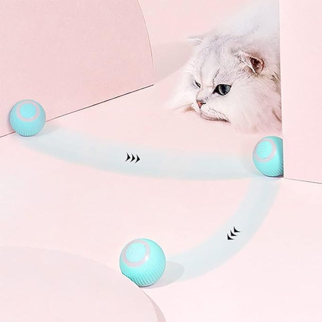Cat Ball Toy, Automatic 360° Self-Rotating Rolling Ball with USB Rechargeable Moving, Lighting, Pet Exercise Kitten and Dog Playing Smart Cat Toy (Multicolor)