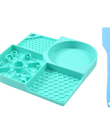 Pet Food Bowl Food Grade, Flexible, 4 Slots Design, Reusable, with Suction Cups, No Odor, Pet Dog Cat Licking Mat Slow Feeding Bowl, Pet Supplies