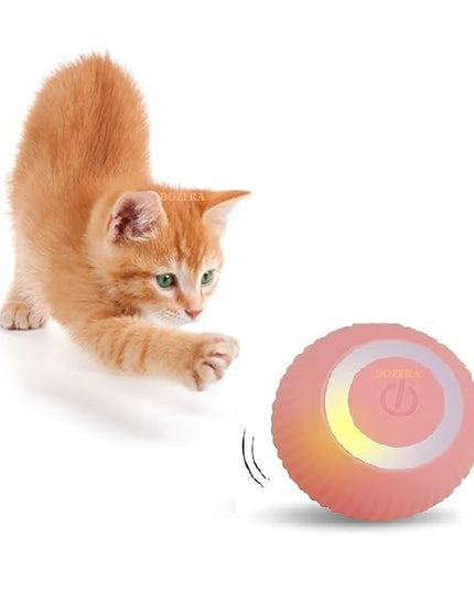 Cat Ball Toy, Automatic 360° Self-Rotating Rolling Ball with USB Rechargeable Moving, Lighting, Pet Exercise Kitten and Dog Playing Smart Cat Toy (Multicolor)