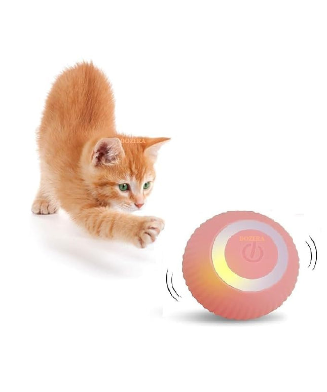Cat Ball Toy, Automatic 360° Self-Rotating Rolling Ball with USB Rechargeable Moving, Lighting, Pet Exercise Kitten and Dog Playing Smart Cat Toy (Multicolor)