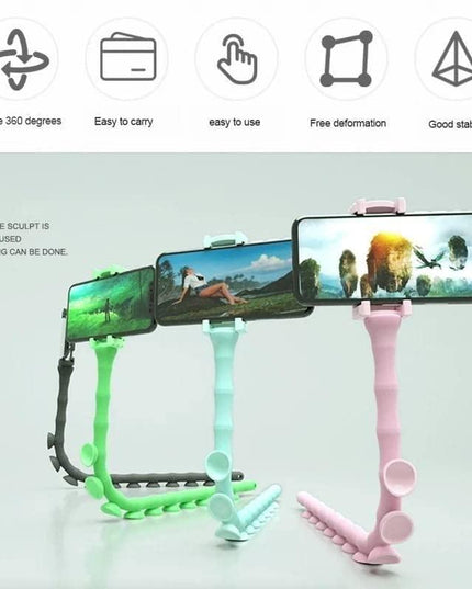 Cute Caterpillar Shape Flexible Mobile Phone Holder