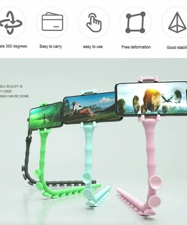 Cute Caterpillar Shape Flexible Mobile Phone Holder