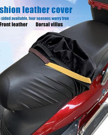 Motorcycle Seat Cover, Breathable Anti-Slip PU Leather Motorcycle Seat Cushion Cover Waterproof Seat Protector Cover