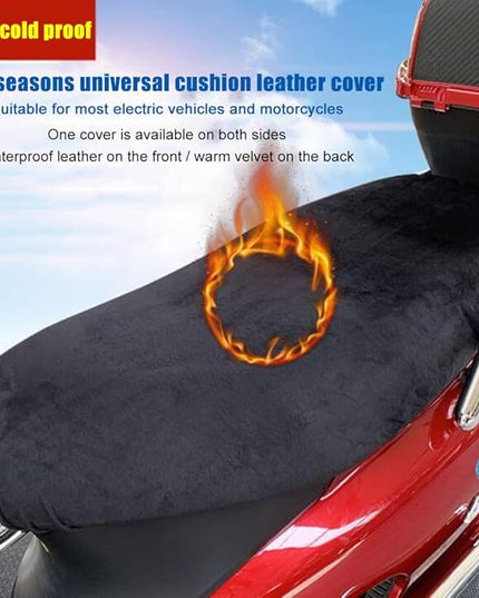 Motorcycle Seat Cover, Breathable Anti-Slip PU Leather Motorcycle Seat Cushion Cover Waterproof Seat Protector Cover