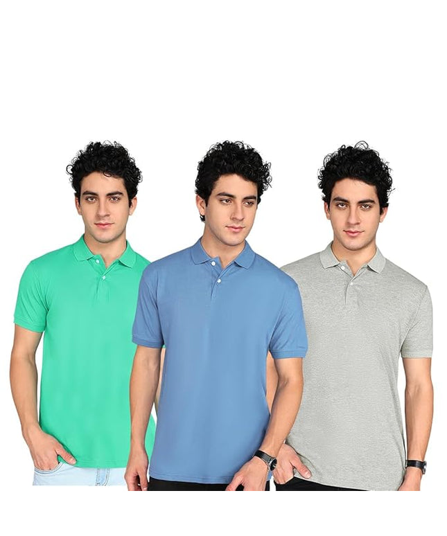 Pack of 3 Polo Neck T-Shirts