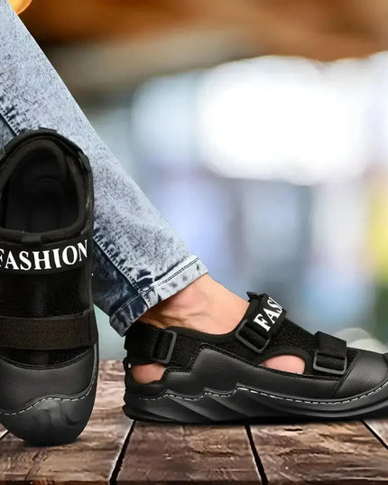 Black Leather Sandal