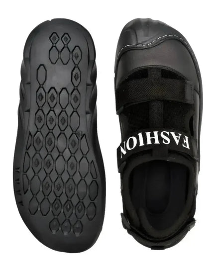 Black Leather Sandal