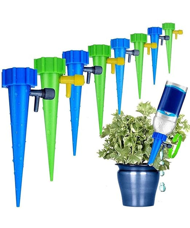 10 Pcs Drip Irrigation Kit For Home Garden, Self-Watering Spikes For Plants, Automatic Plant Water Dropper With Slow Release Control Valve Switch Drip Irrigation System