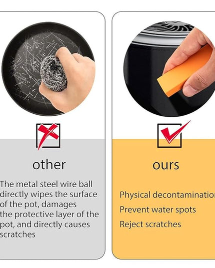 Rust Cleaning Easy Limescale Eraser Artifact, Stainless Steel Stain Eraser Decontamination Cleaner Eraser Rust Remover for Kitchen Home pack of 1