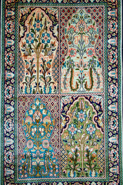 Regular silk carpet, size: 2 feet 6 inches by 4 feet