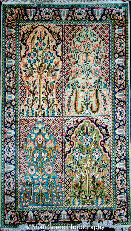 Regular silk carpet, size: 2 feet 6 inches by 4 feet