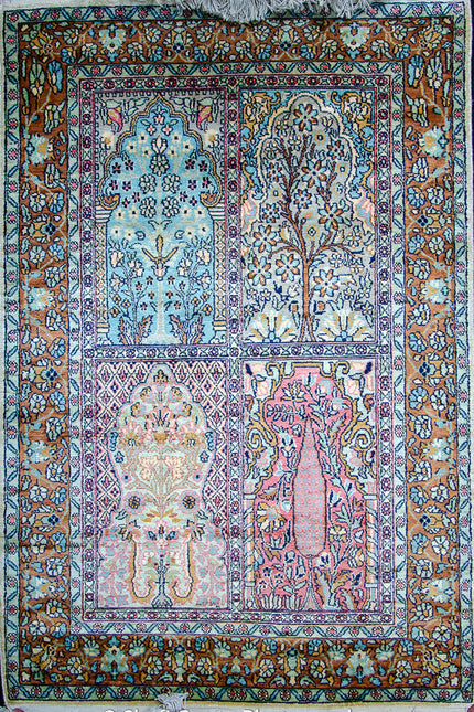 Regular silk carpet, size: 2 feet 6 inches by 4 feet