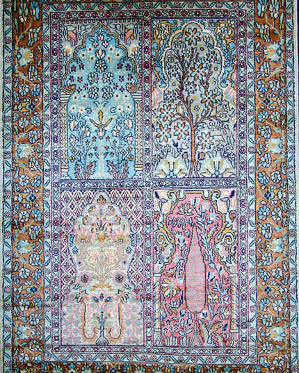 Regular silk carpet, size: 2 feet 6 inches by 4 feet