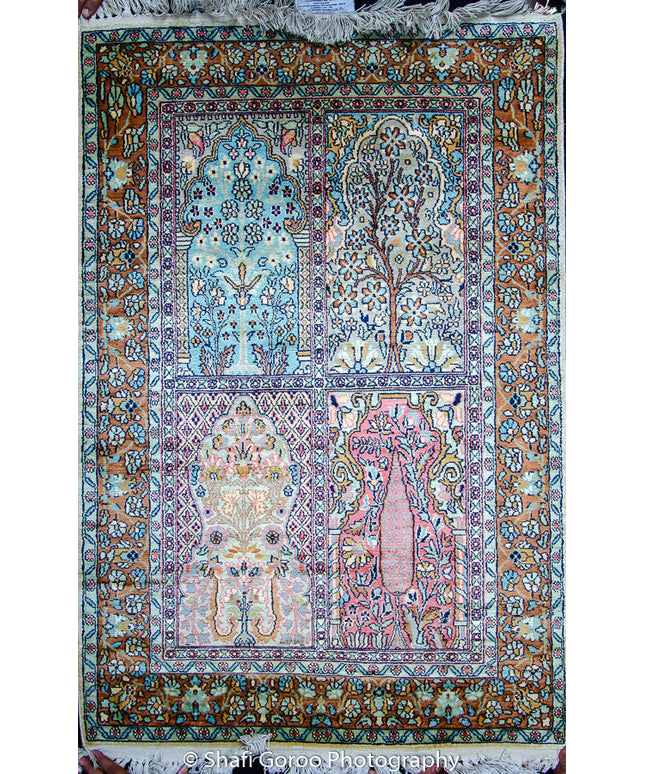 Regular silk carpet, size: 2 feet 6 inches by 4 feet