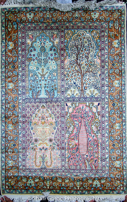 Regular silk carpet, size: 2 feet 6 inches by 4 feet