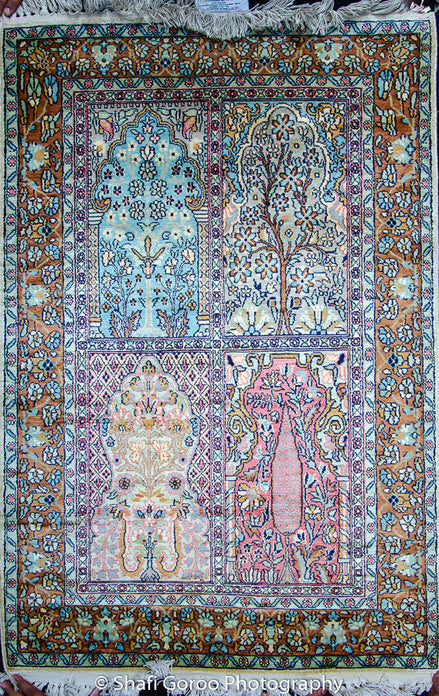 Regular silk carpet, size: 2 feet 6 inches by 4 feet