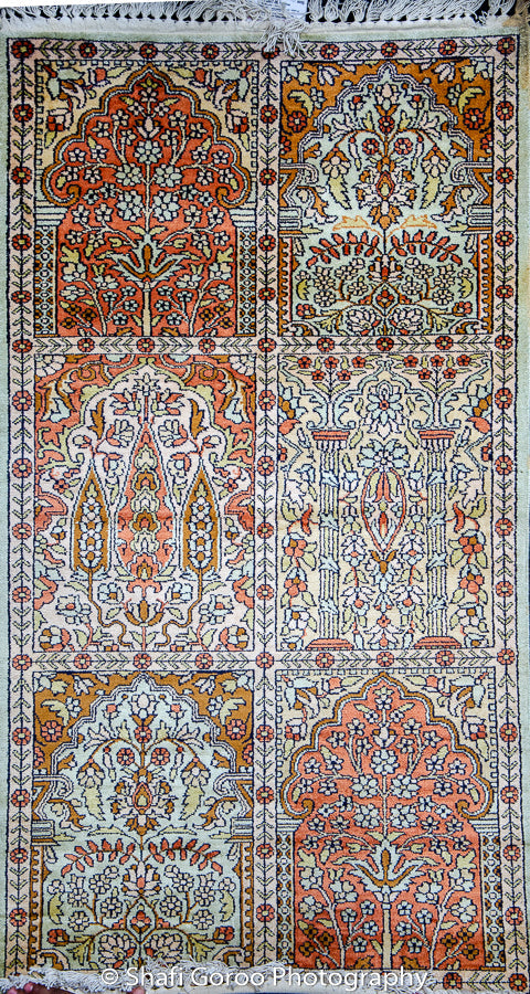 Regular silk carpet, size: 2 feet 6 inches by 4 feet