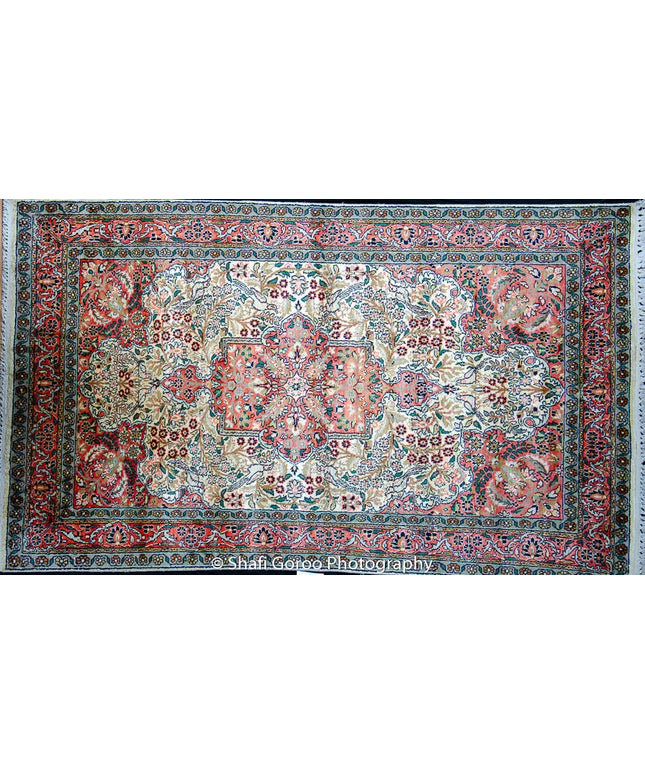 Regular silk carpet, size: 3 feet by 5 feet