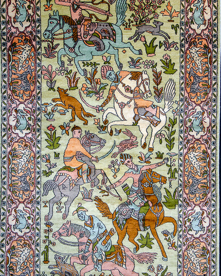 Regular silk carpet, size: 3 feet by 5 feet