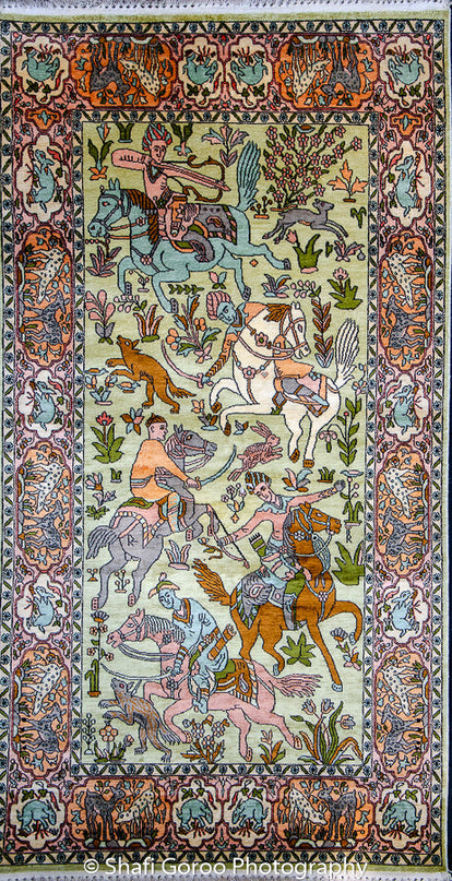 Regular silk carpet, size: 3 feet by 5 feet