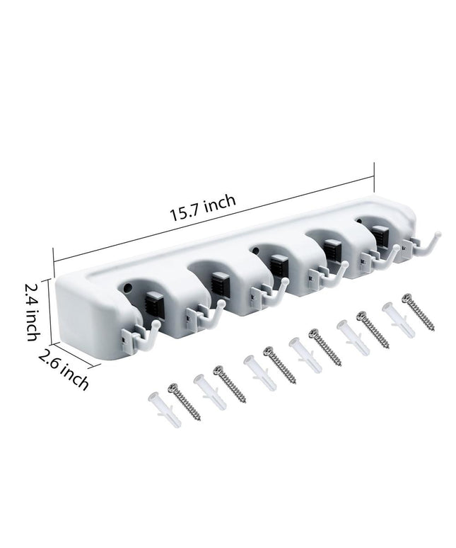 199 5-layer Multipurpose Wall Mounted Organizer Mop And Broom Holder