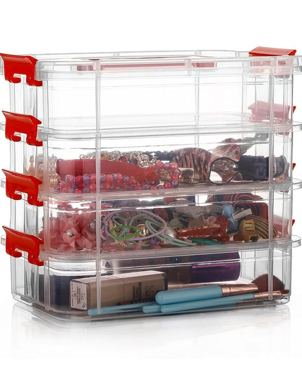 4-layer Transparent Multipurpose Plastic Storage Box