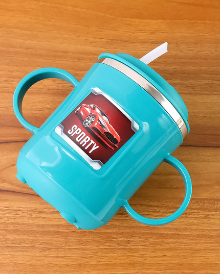 Kids Sporty Sipper Mug With Straw And Dual Handles Approx 300ml (1 Pc)
