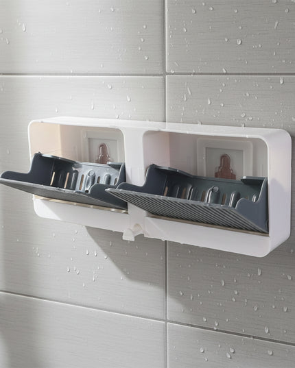 Wall Mounted 4-compartment Bathroom Storage  Soap Holder