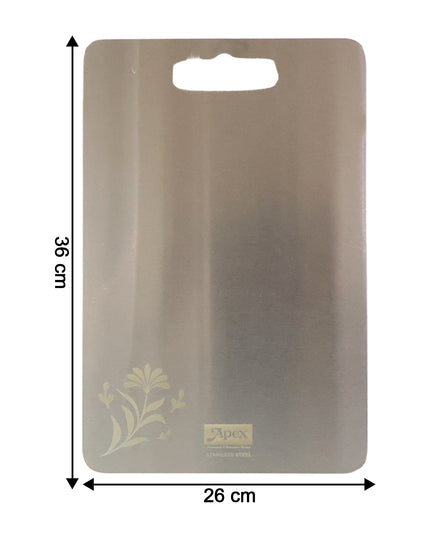 Apex Large Stainless Steel Multipurpose Chopping  Cutting Board (260x360mm  1 Pc)