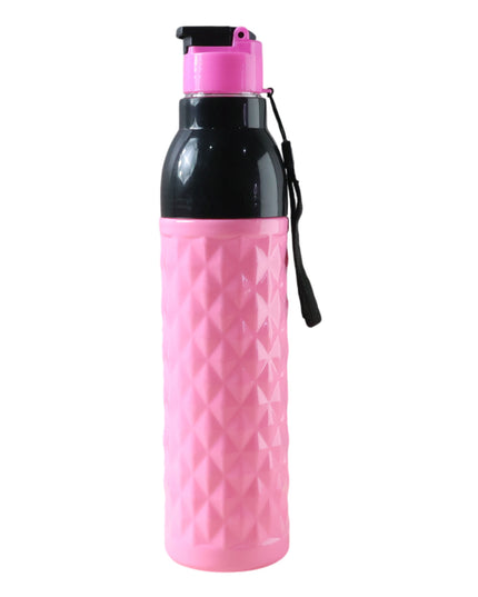 Plastic 1000 Ml Approxdiamond Pattern Leakproof Water Bottle (1 Pc)
