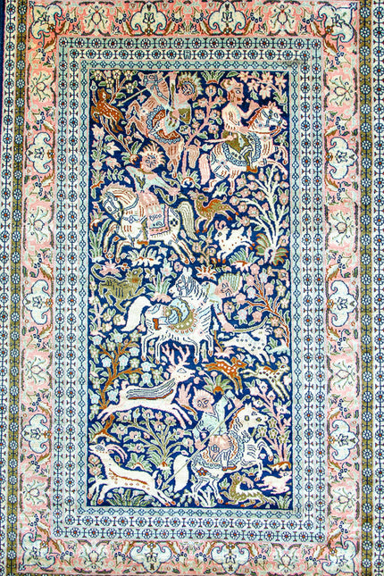 Regular silk carpet, size: 3 feet by 5 feet