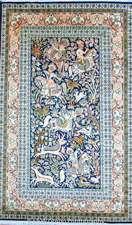 Regular silk carpet, size: 3 feet by 5 feet