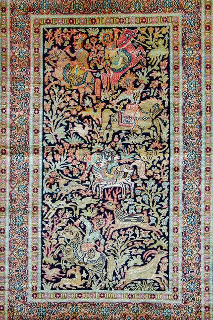 Regular silk carpet, size: 3 feet by 5 feet
