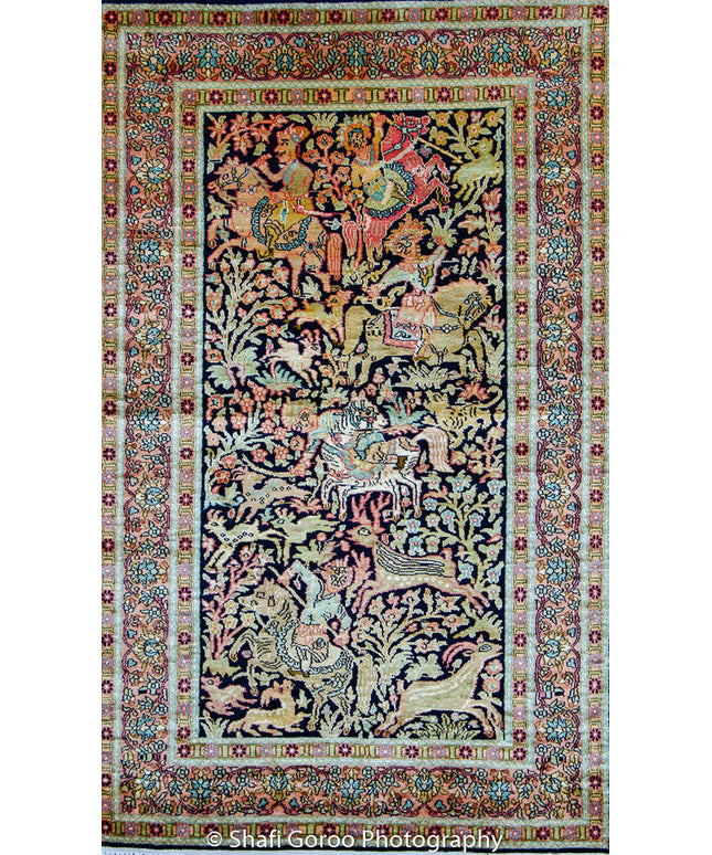 Regular silk carpet, size: 3 feet by 5 feet