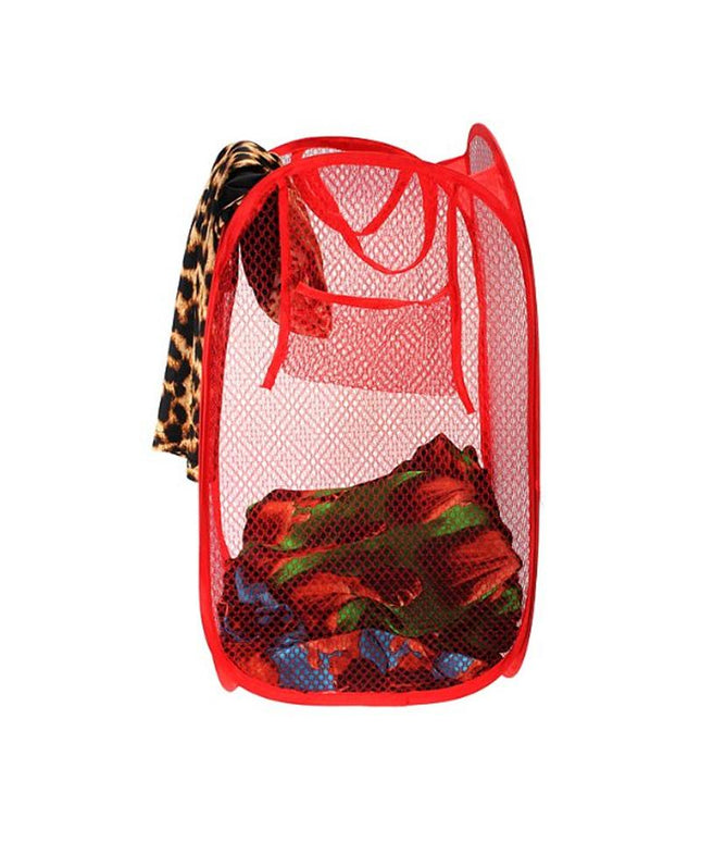 248 Laundry Hamper Mesh Fabric For Ventilation Foldable Storage Pop Up Clothes Basket