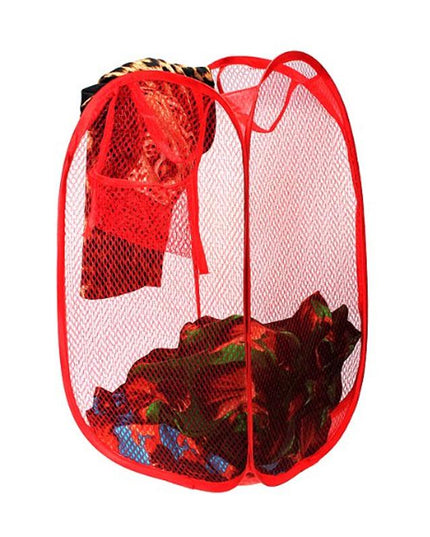 248 Laundry Hamper Mesh Fabric For Ventilation Foldable Storage Pop Up Clothes Basket