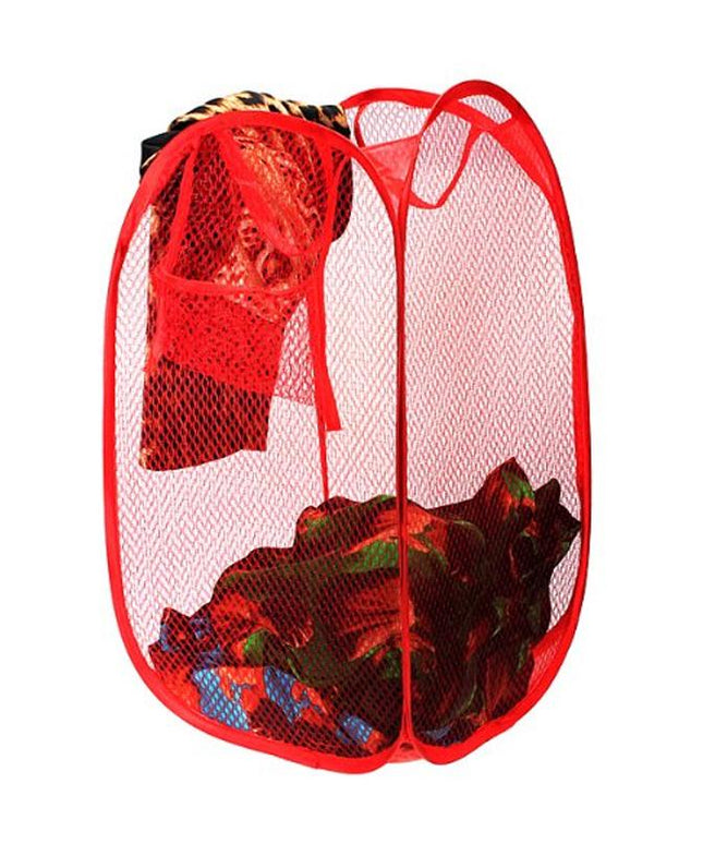248 Laundry Hamper Mesh Fabric For Ventilation Foldable Storage Pop Up Clothes Basket