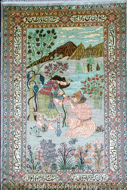 Regular silk carpet, size: 4 feet by 6 feet