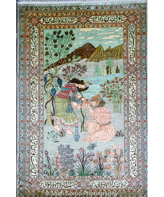 Regular silk carpet, size: 4 feet by 6 feet