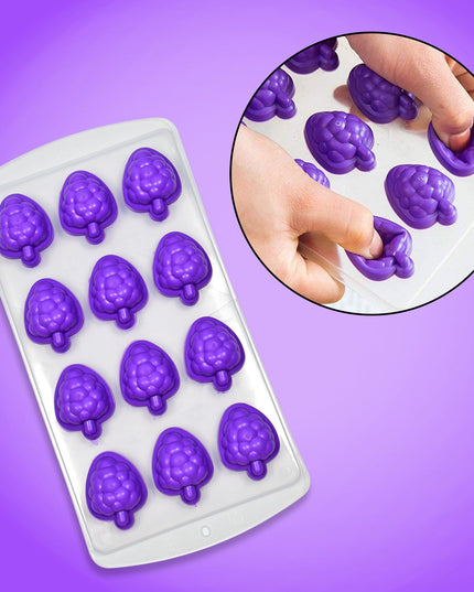 Silicone Mold Ice Cube Tray Creative Sweet Multi Type Ice Tray Buckets Ice Cube Trays Multi Fruit Shape Ice Tray (1 Pc)