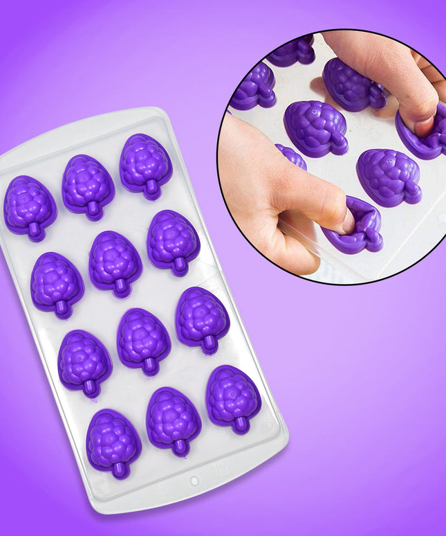 Silicone Mold Ice Cube Tray Creative Sweet Multi Type Ice Tray Buckets Ice Cube Trays Multi Fruit Shape Ice Tray (1 Pc)