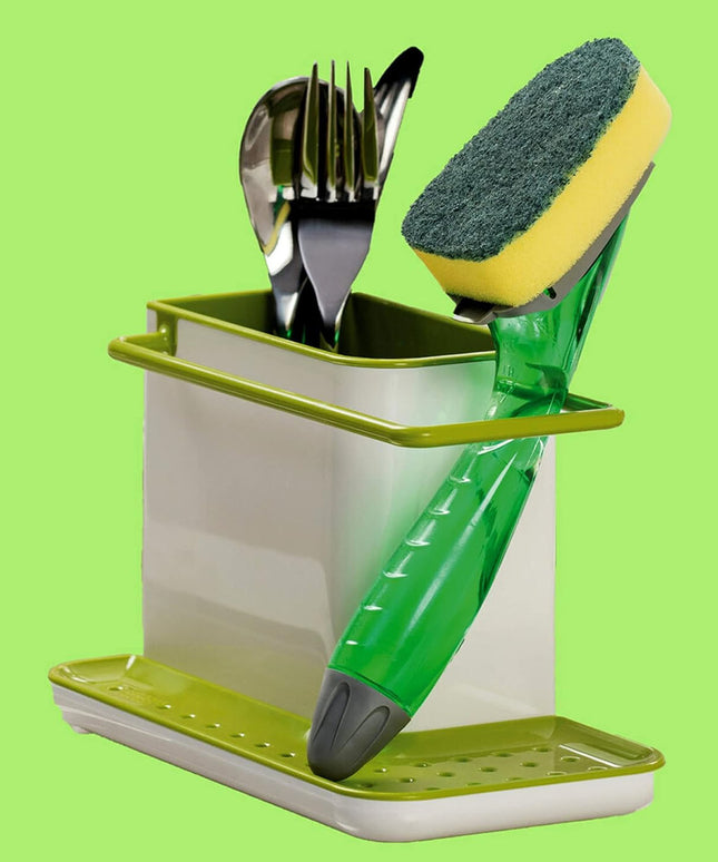 Heavy Duty Soap Dispensing Dishwand Scrubber Brush (1 Pc)